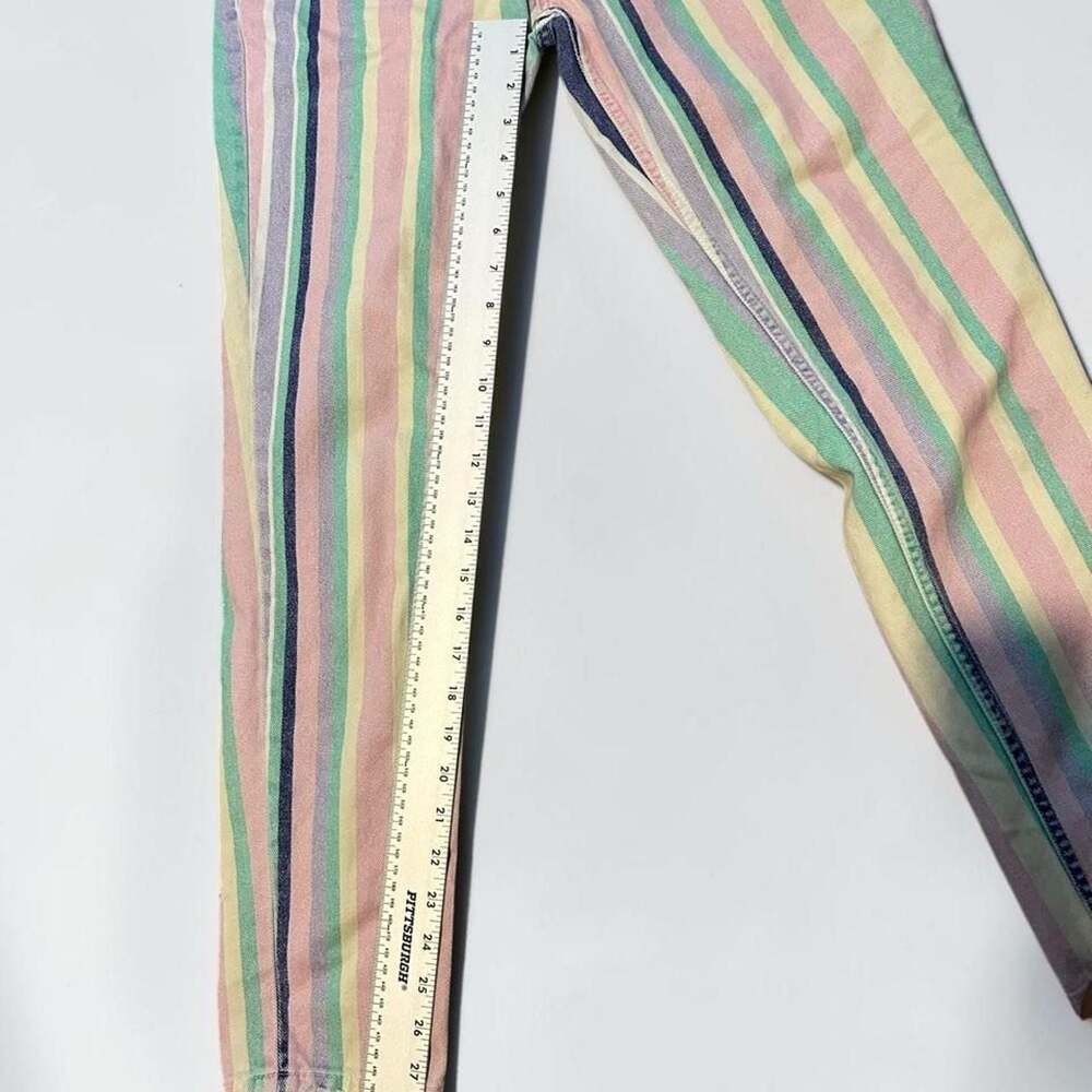 BDG Urban Outfitters Pastel Rainbow Stripe Skinny Jeans - Picture 3 of 5